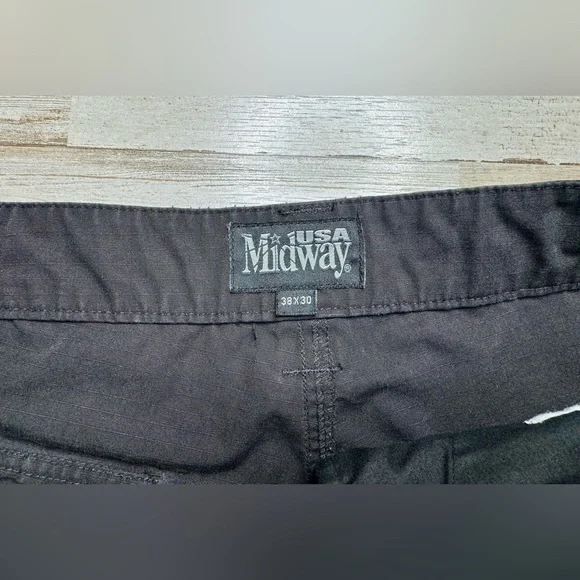Midway USA Men's Military Black Tactical Ripstop Cargo Pants 38x30 - Picture 5 of 11